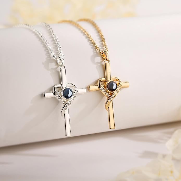 Inspirational Cross Necklace with Bible Verse - Easter Special
